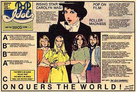 "Rising Star: Carolyn Mas!" One of the Pop Idols in the N.Y. DAILY NEWS Sunday Comics! (October 7, 1979.)