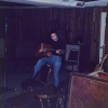 Carolyne at work on a song in the studio.